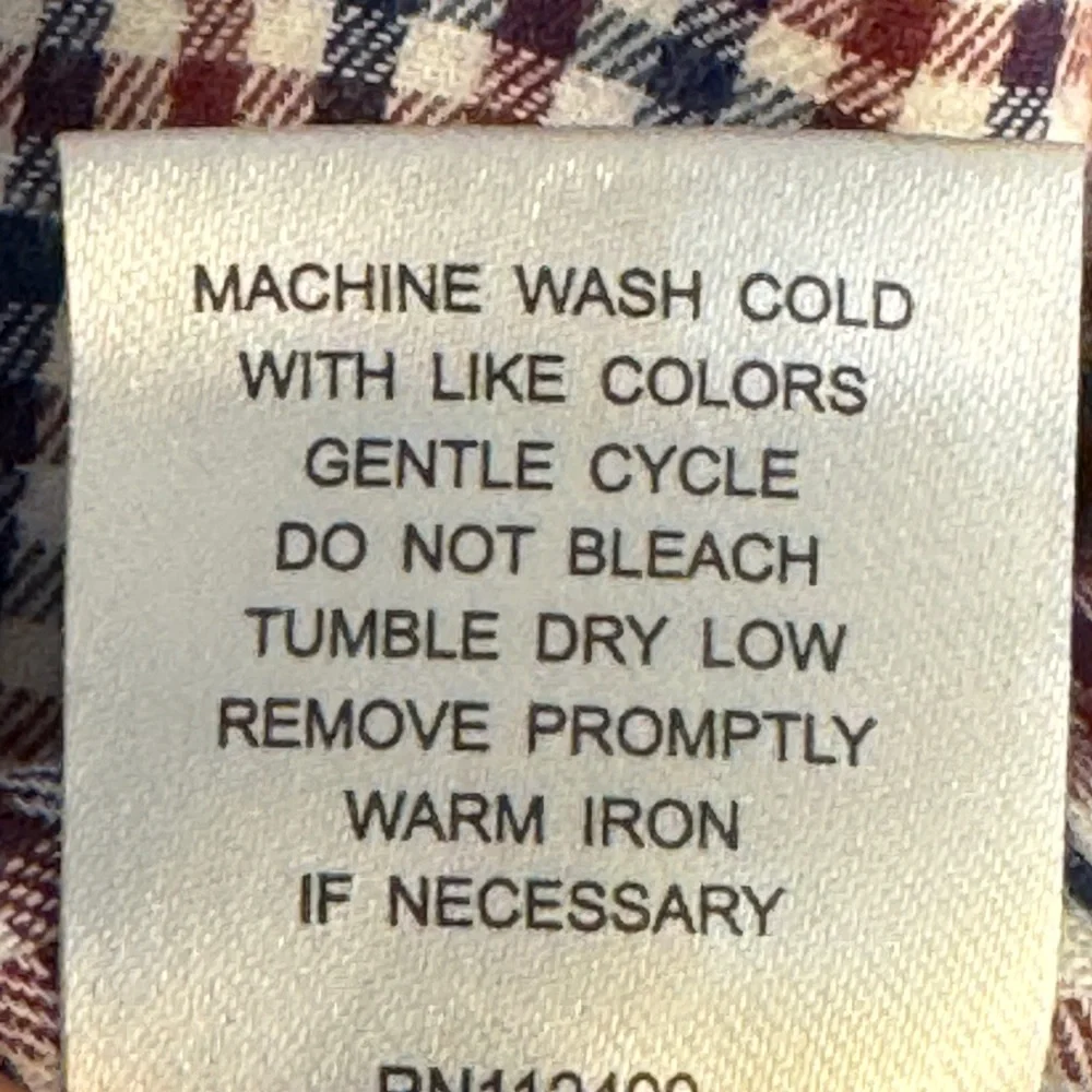 Tailorbyrd Maroon and Blue Checkered Button Down Shirt XL - Picture 4 of 7